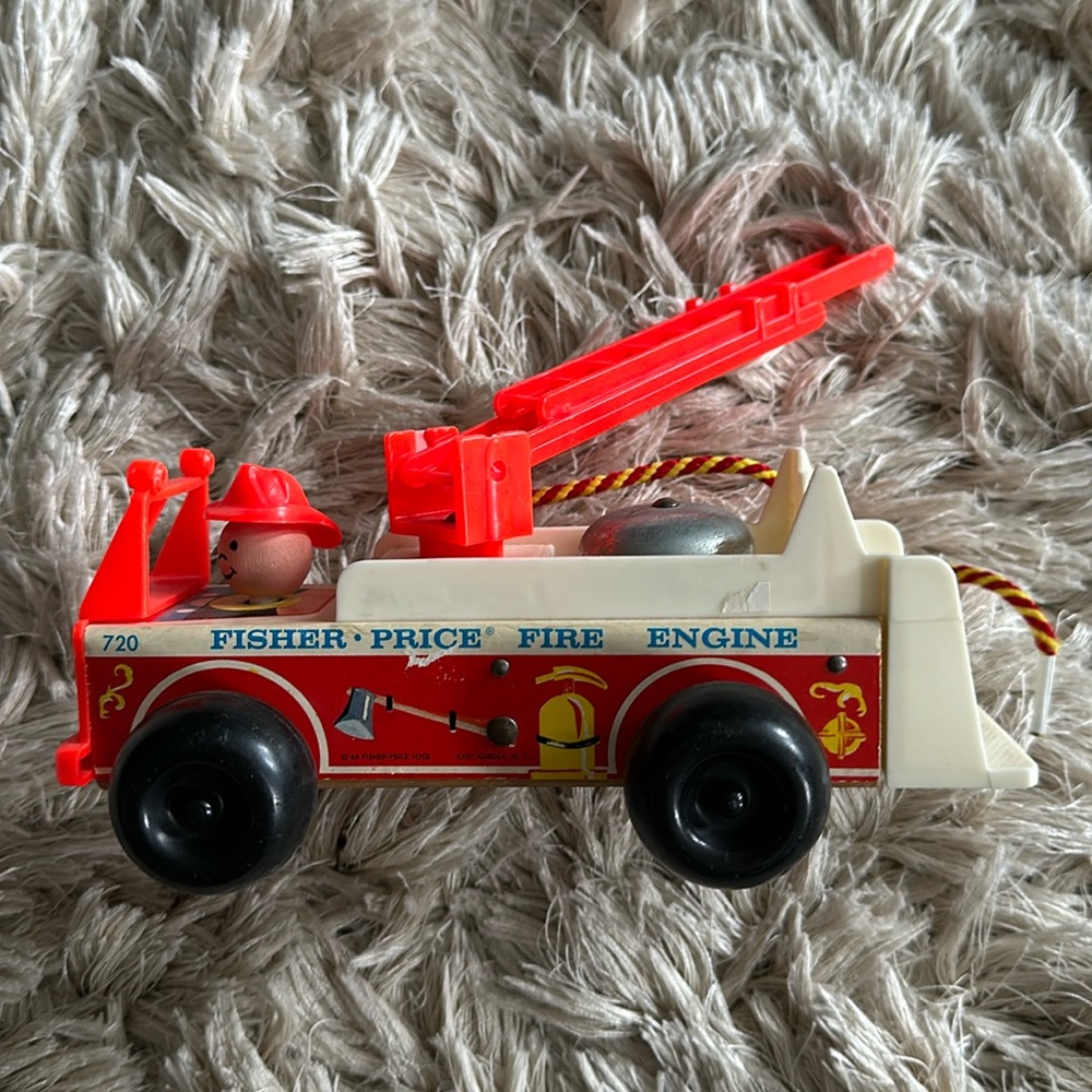 Vintage made in the USA Fisher Price fire engine